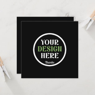 Personalized Black Logo QR Code Business Branding Card
