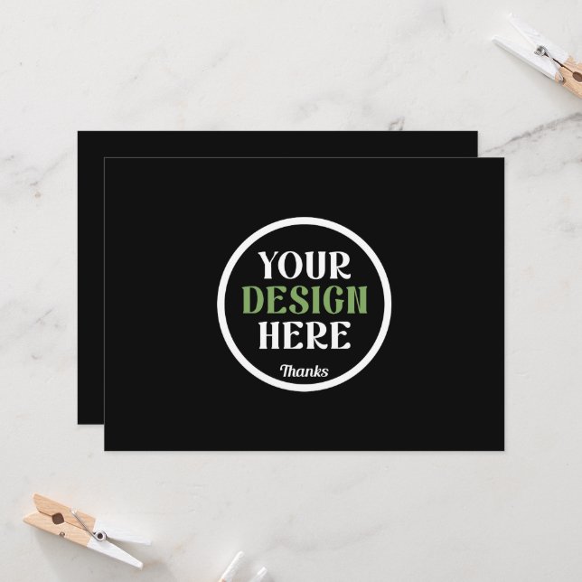 Personalized Black Logo QR Code Business Branding Card (Front/Back In Situ)