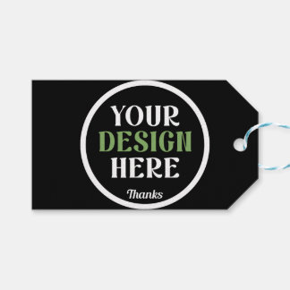 Personalized Black Logo QR Code Business Branding Gift Tags