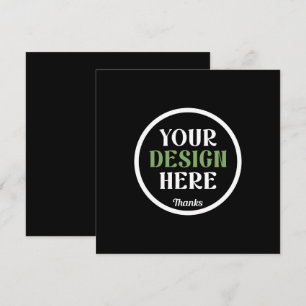 Personalized Black Logo QR Code Business Branding Holiday Card