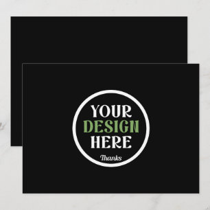 Personalized Black Logo QR Code Business Branding Holiday Card