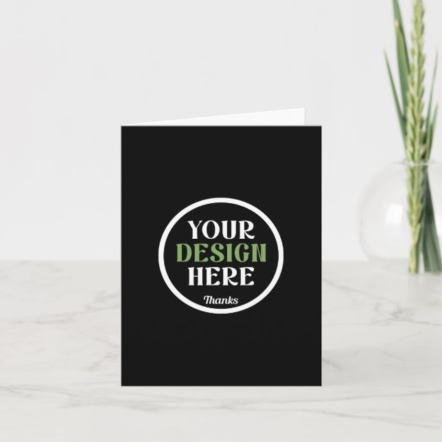 Personalized Black Logo QR Code Business Branding Holiday Card (Front)