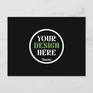 Personalized Black Logo QR Code Business Branding Holiday Postcard