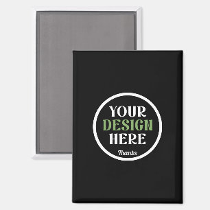 Personalized Black Logo QR Code Business Branding Magnet