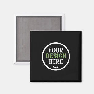 Personalized Black Logo QR Code Business Branding Magnet