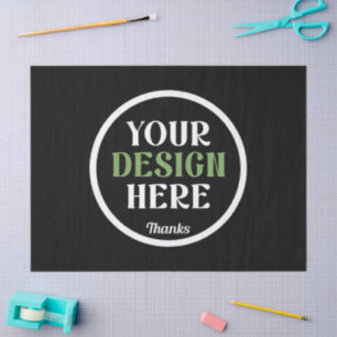 Personalized Black Logo QR Code Business Branding Tissue Paper