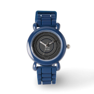 Personalized black Lp vinyl Watch