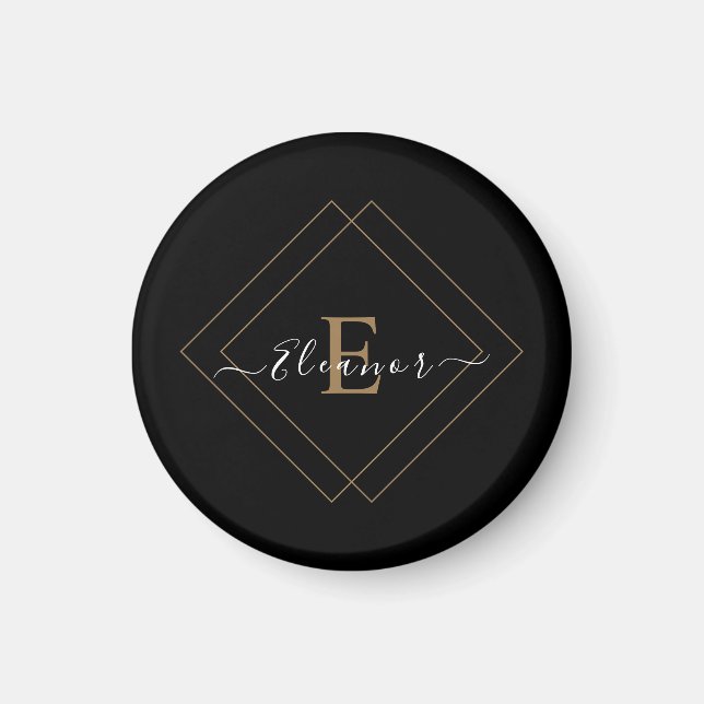 Personalized Black Magnet with Name (Front)