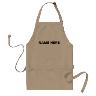 Personalized black modern bold name text monogram standard apron