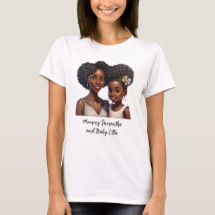 Personalized Black Mom and Daughter (11) T-Shirt