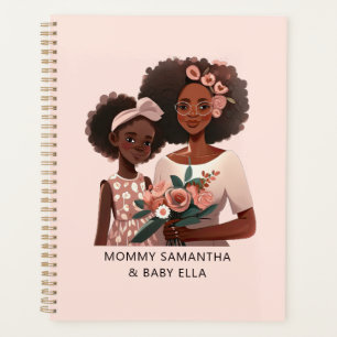 Personalized Black Mom and Daughter (12) Planner