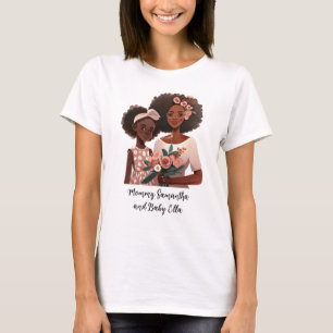 Personalized Black Mom and Daughter (12) T-Shirt