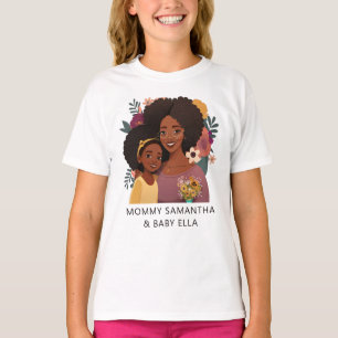 Personalized Black Mom and Daughter (14) T-Shirt