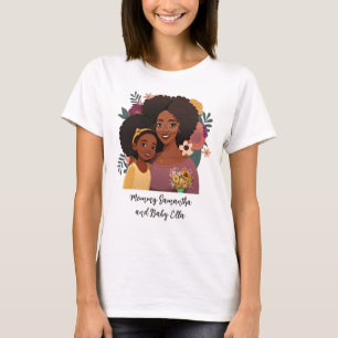 Personalized Black Mom and Daughter (14) T-Shirt