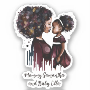 Personalized Black Mom and Daughter (4)