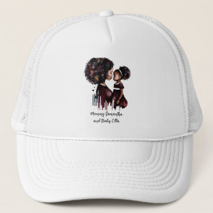 Personalized Black Mom and Daughter (4) Trucker Hat