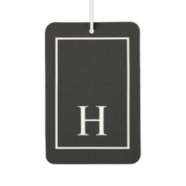 Personalized Black Monogram Air Freshener