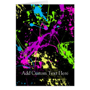 Personalized Black/Neon Splatter