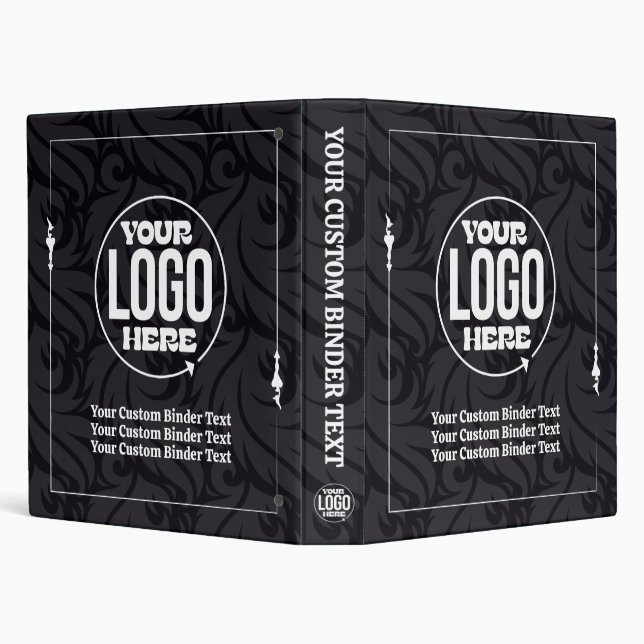 Personalized Black No Minimum Custom 3-Ring Binder (Background)