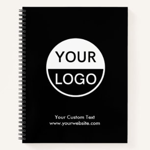 Personalized Black Notebook With Company Logo
