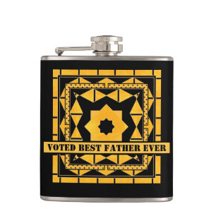 Personalized Black Ochre Father's Day Flask