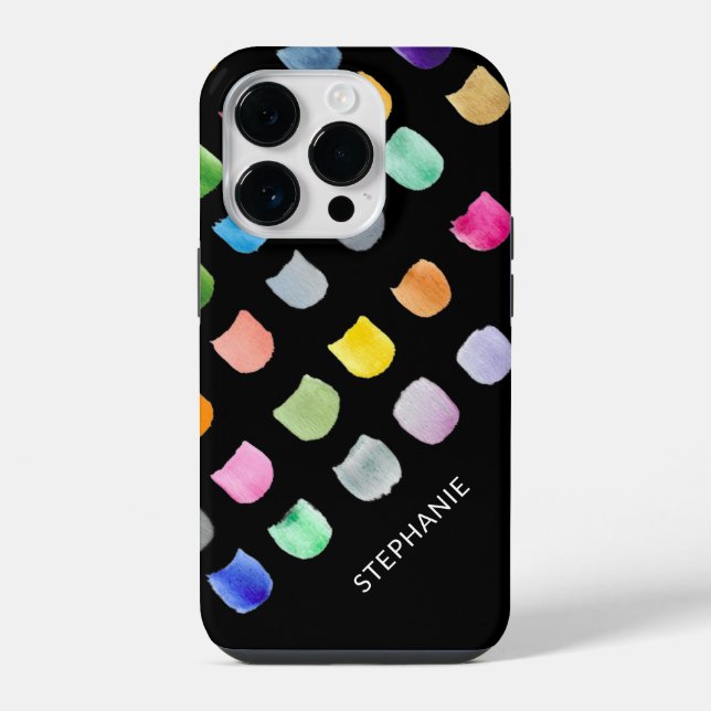 Personalized Black Pattern iPhone Case (Back)