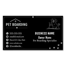 Personalized Black Pet Boarding