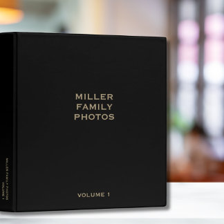 Personalized Black Photo Album Binder