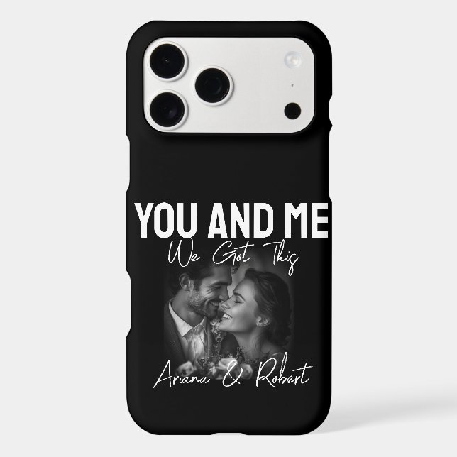 Personalized Black Photo Couple You and Me  (Back)
