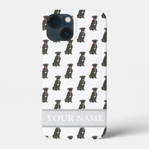 Personalized Black Pitbull Staffy Dog iPhone 13 Mini Case