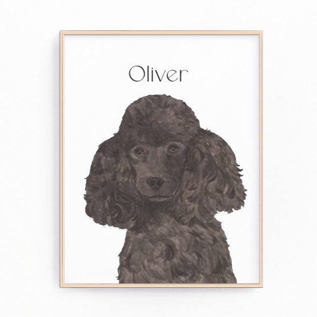 Personalized Black Poodle Art Photo Print (Creator Uploaded)