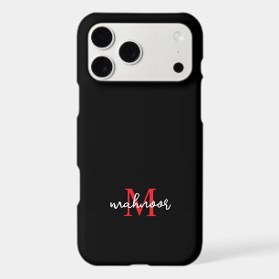 Personalized Black & Red iPhone 17 phone Case
