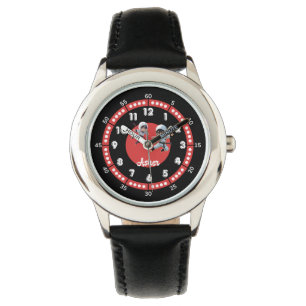 Personalized Black & Red Ninja Hero Hour & Minute Watch