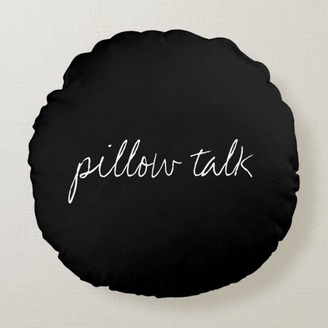 Personalized Black Round Pillow (Front)