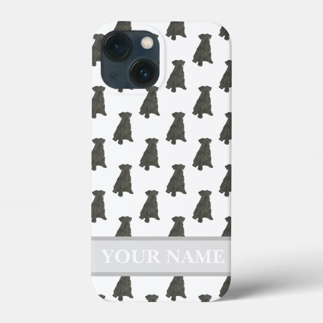 Personalized Black Schnauzer Dog Case-Mate iPhone Case (Back)