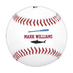 personalized black shark baseball