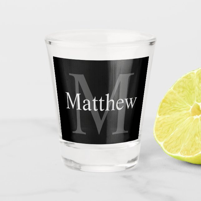 Personalized Black Shot Glass (Front)