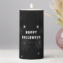 Personalized Black Spider Web Happy Halloween