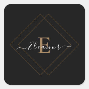 Personalized Black Sticker with Name