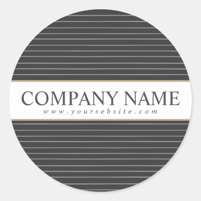 Personalized Black Stripes Sticker (Front)