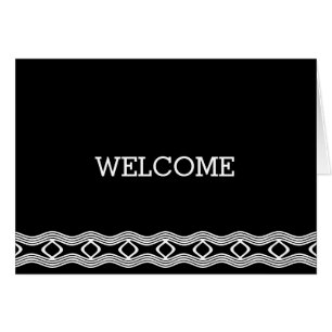 Personalized Black Swirl Boarder Welcome
