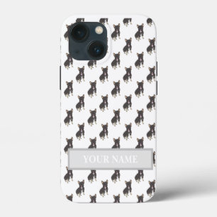 Personalized Black & Tan Tricolor Frenchie Dog iPhone 13 Mini Case