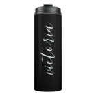 Personalized Black Thermal Tumbler