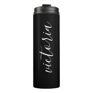 Personalized Black Thermal Tumbler