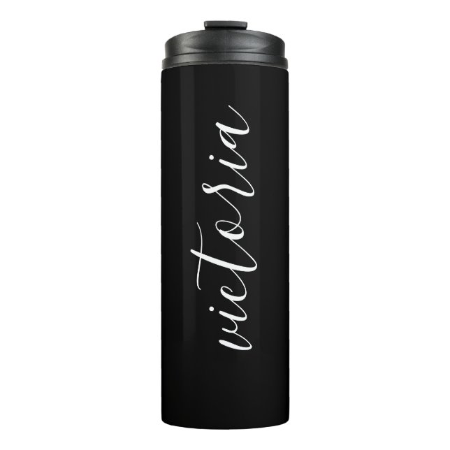 Personalized Black Thermal Tumbler (Front)