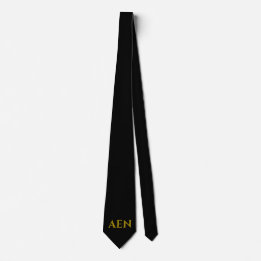 Personalized Black Tie and Gold Monogram