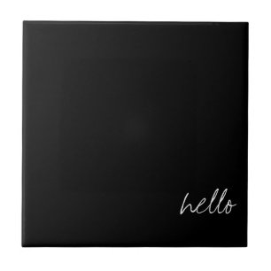 Personalized Black Tile