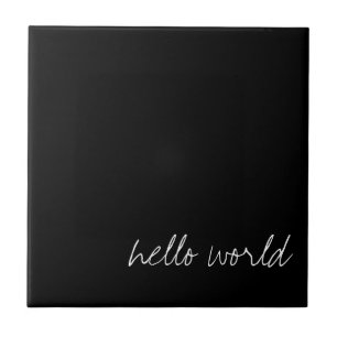 Personalized Black Tile