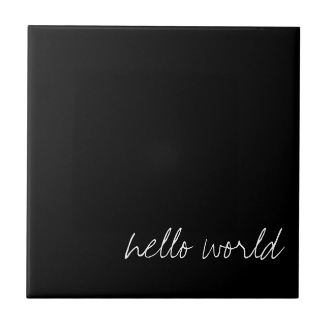 Personalized Black Tile (Front)