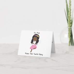 Personalized Black Tooth Fairy Card